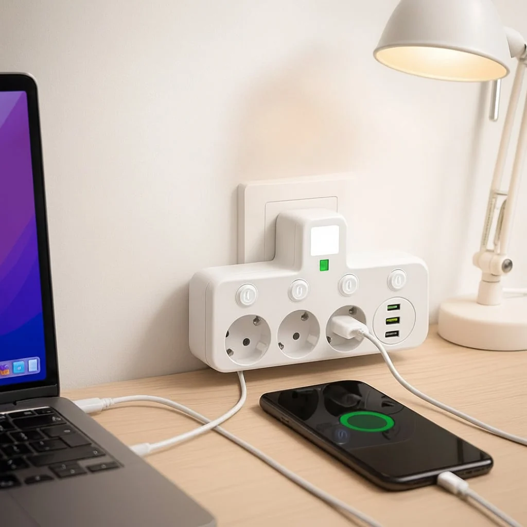 Surge Protection Power Strip USB Surge Protected Strip - Image 2